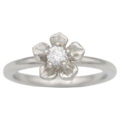 Forget Me Not Ring / 9ct White Gold, Diamond