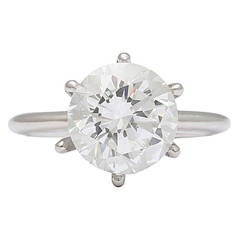 Incredible GIA 5.01 Carat Round Brilliant Diamond Ring