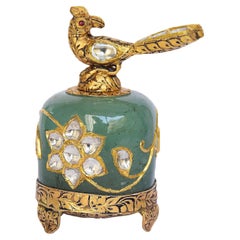An Emerald, Diamond, Ruby & Gold perfume or snuff bottle