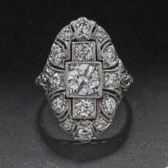 1920s 1.85ctw Diamond Plaque Ring