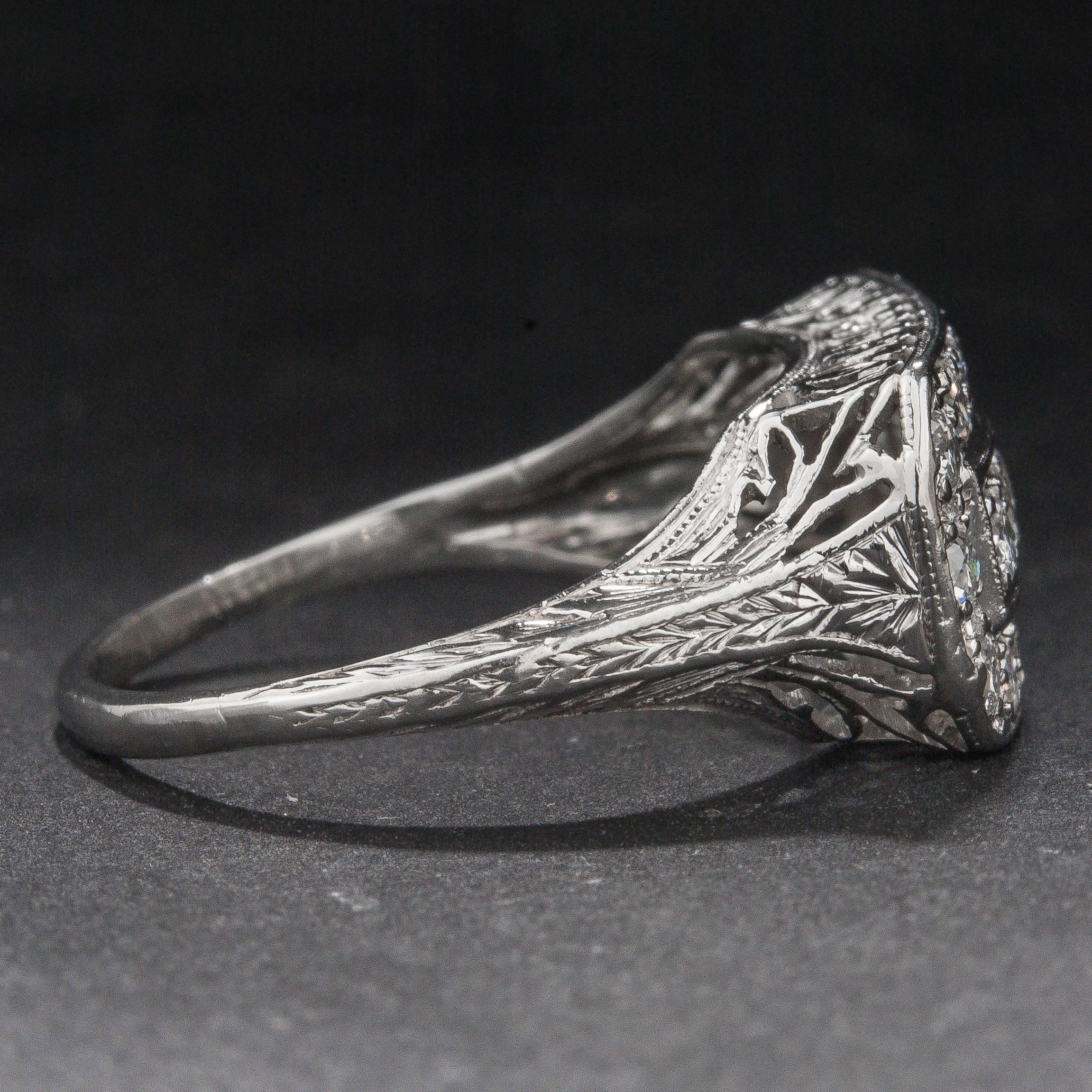 Women's Art Deco .60ctw Diamond Ring For Sale