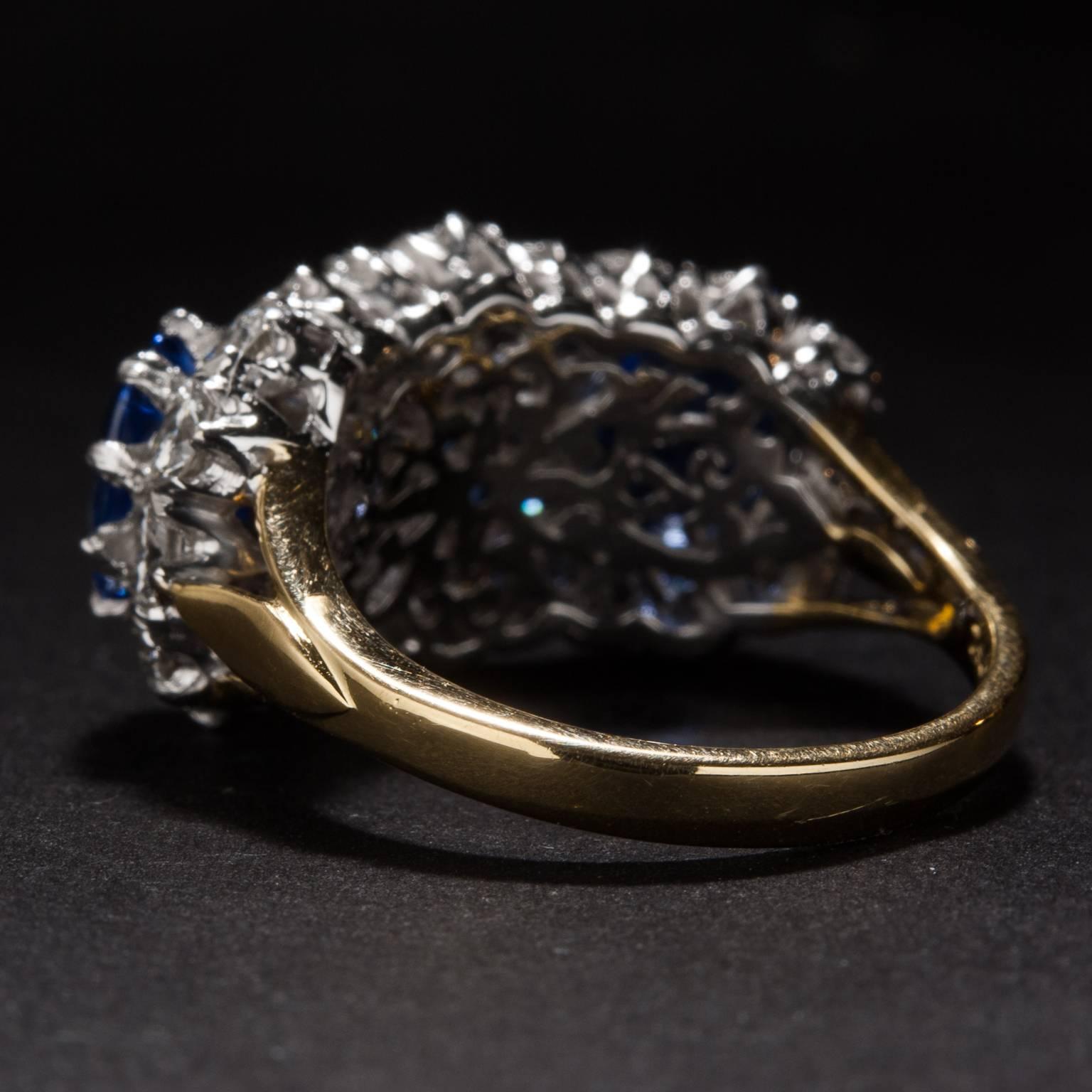 Women's 6.37ctw Sapphire and Diamond Ring For Sale