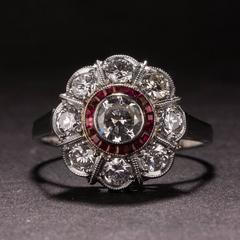 .42 Carat Ruby Diamond Platinum Ring