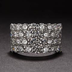 12mm Wide 5.02 Carats Diamond Band