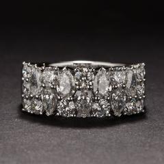 8mm Wide Half-Eternity Band with 2.33 Carats of Diamond