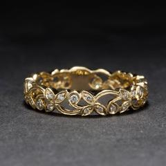Floral Diamond Eternity Band