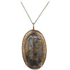 Victorian Quartz Gold Pendant