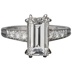 Tiffany & Co. 1.63 Carat GIA Cert Diamond and Platinum Ring