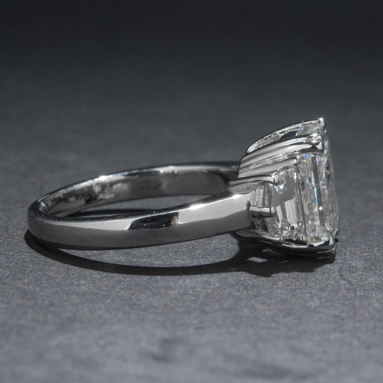 4.01 Carat GIA Cert Diamond and Platinum Ring at 1stDibs
