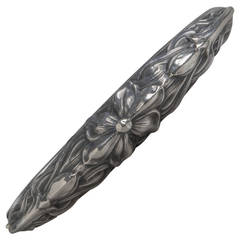 Art Nouveau Silver Floral Bracelet