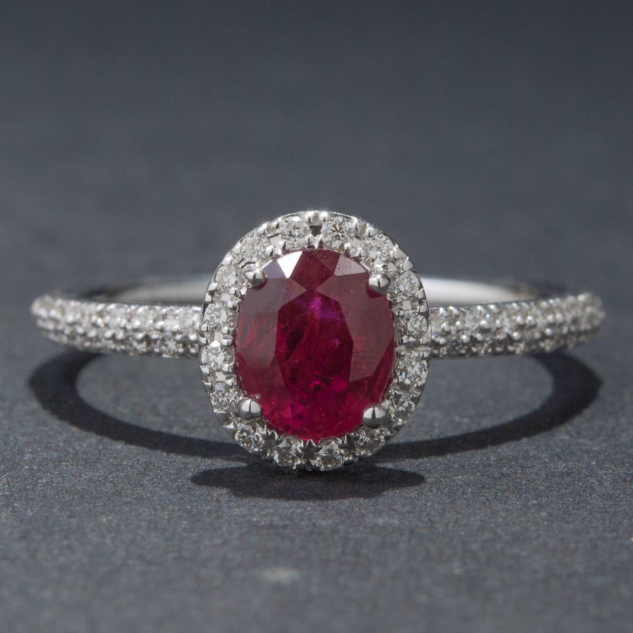 .83 Carat Ruby and Diamond Ring In New Condition For Sale In Carmel, CA
