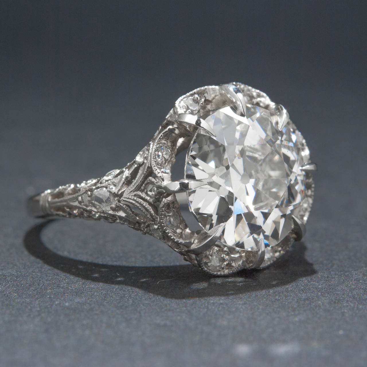 Art Deco 3.95 Carat Diamond Ring