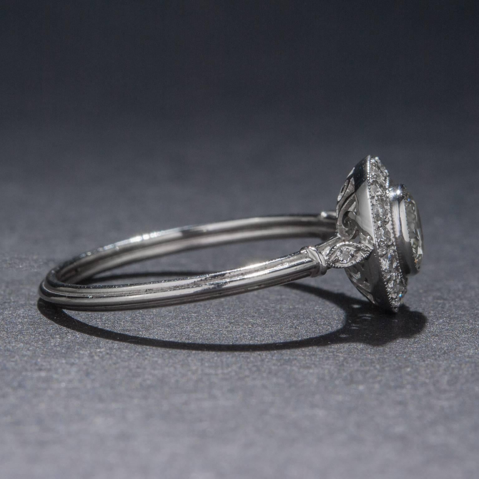 .51 Carat Diamond Platinum Ring In Excellent Condition For Sale In Carmel, CA