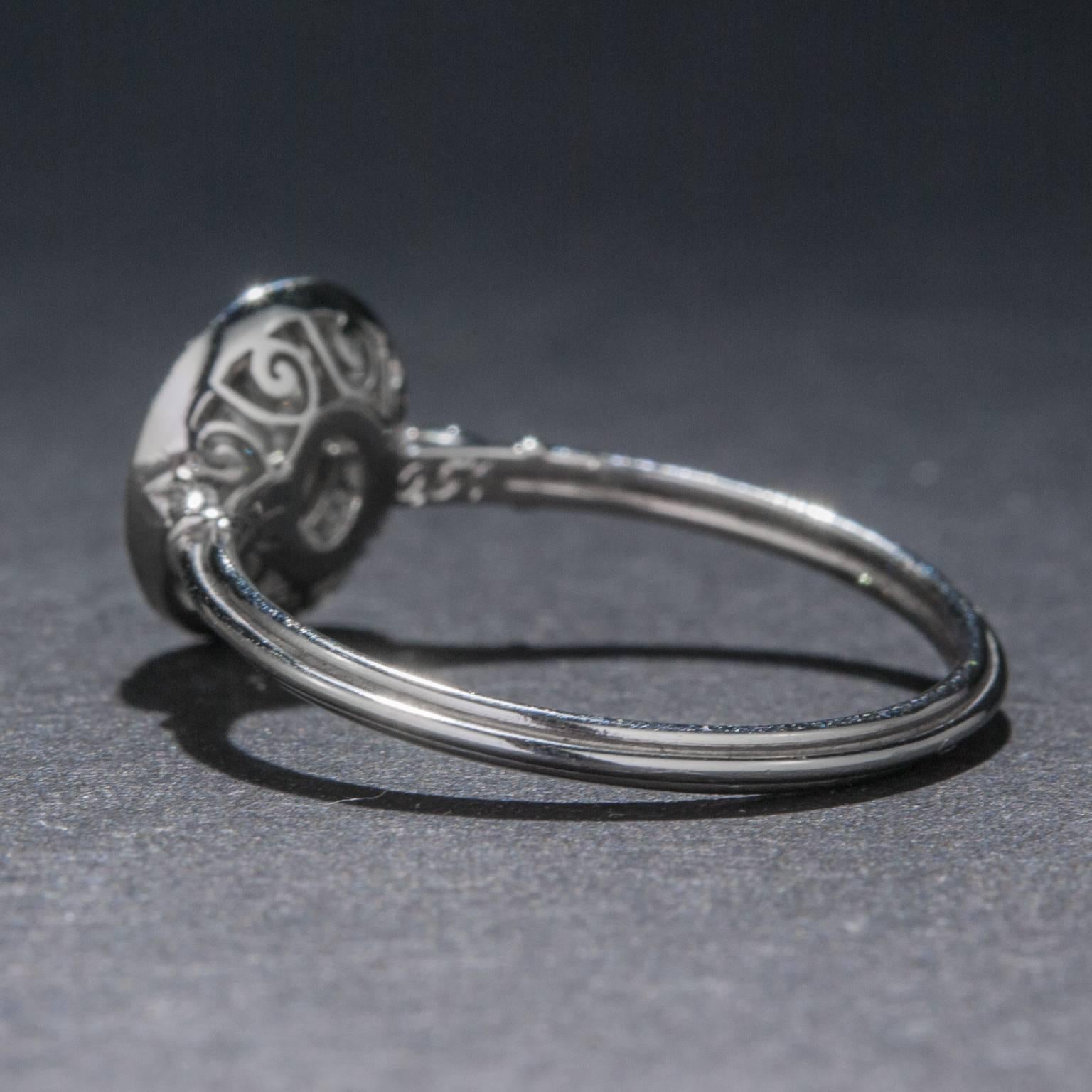 Women's .51 Carat Diamond Platinum Ring For Sale