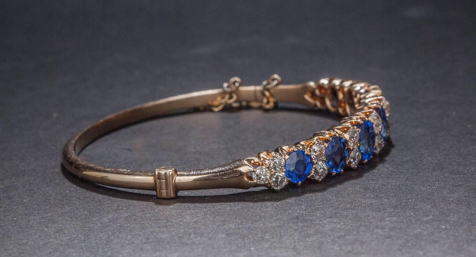 blue stone diamond bracelet