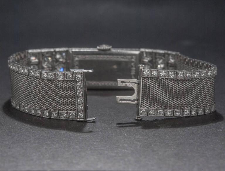 Audemars Piguet lady's platinum diamond art Deco wristwatch For Sale at ...