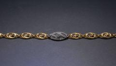 Diamond Platinum-on-Gold Link Bracelet