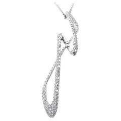 Colgante de oro blanco de 18 quilates con pavé de diamantes de 1,00 ct Hecho en Italia Colgante cósmico cambiante