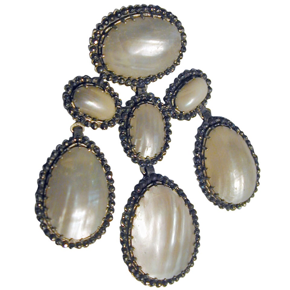 Antique Coque de Perle Brooch c1760