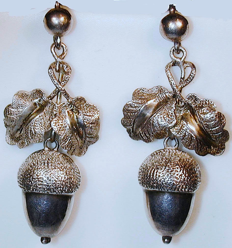 victorian silver earrings