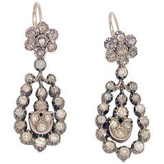 Antique Jargoon Earrings set in Silver and Gold 7