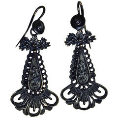 Antique Berlin Iron Drop Earrings