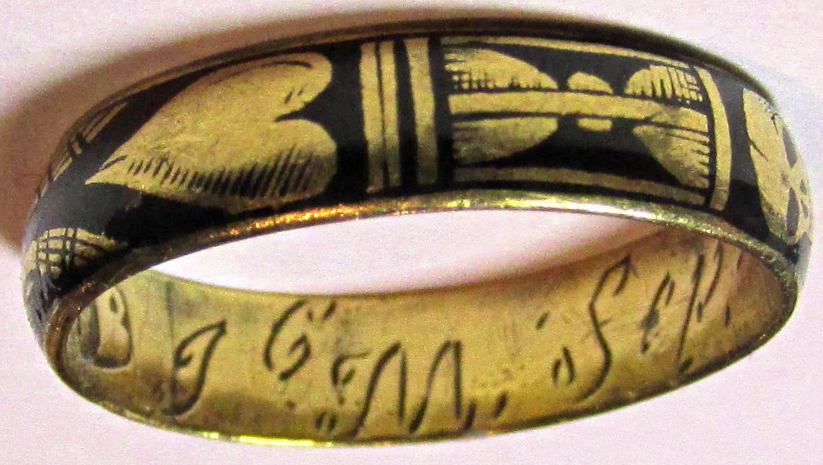 George I Antique Gold Skeleton Ring