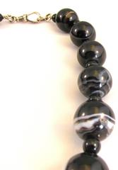 Antique Banded Agate Bead Necklace