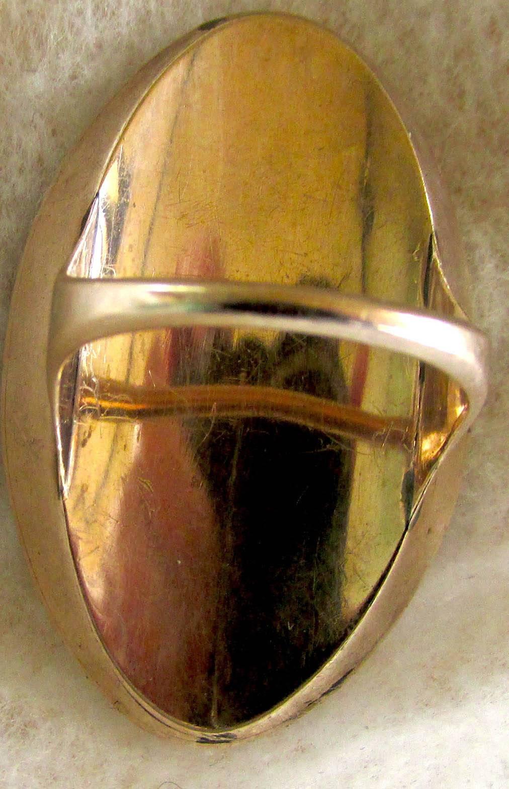Antikes Perlen- und Verre-Eglomisch  Porträt-Ring 5