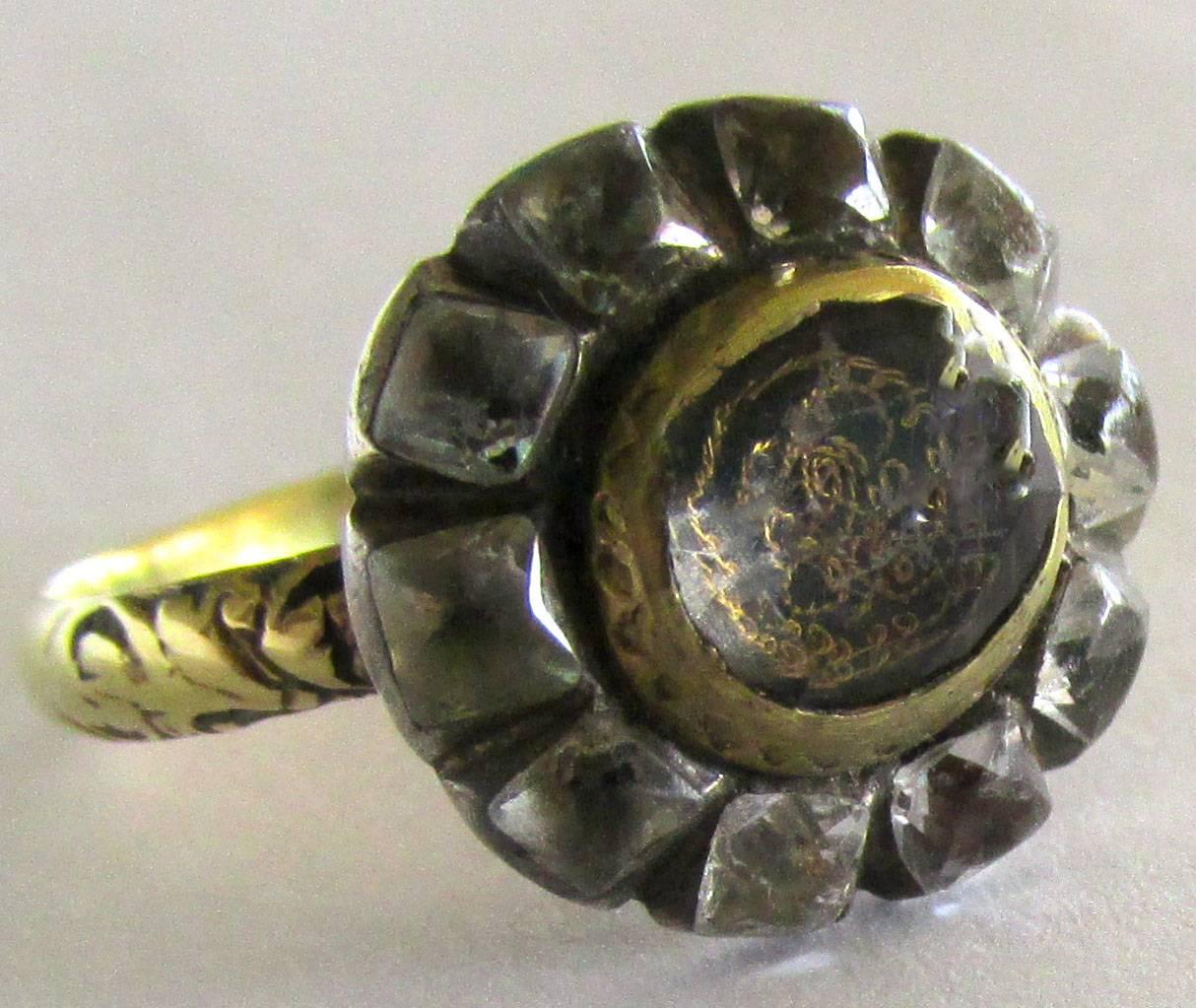 Women's or Men's Antique Stuart Crystal Ring