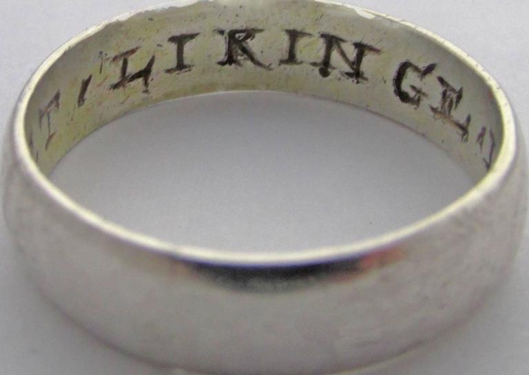 Antique Silver Posie Ring at 1stDibs