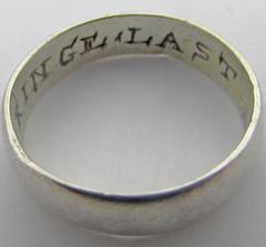Antiker Silber Posie Ring