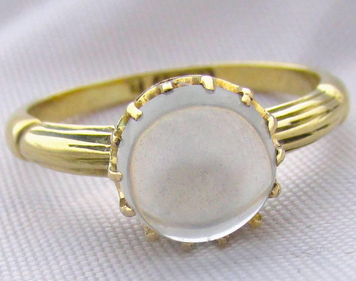 Late Victorian Antique Moonstone Gold Ring