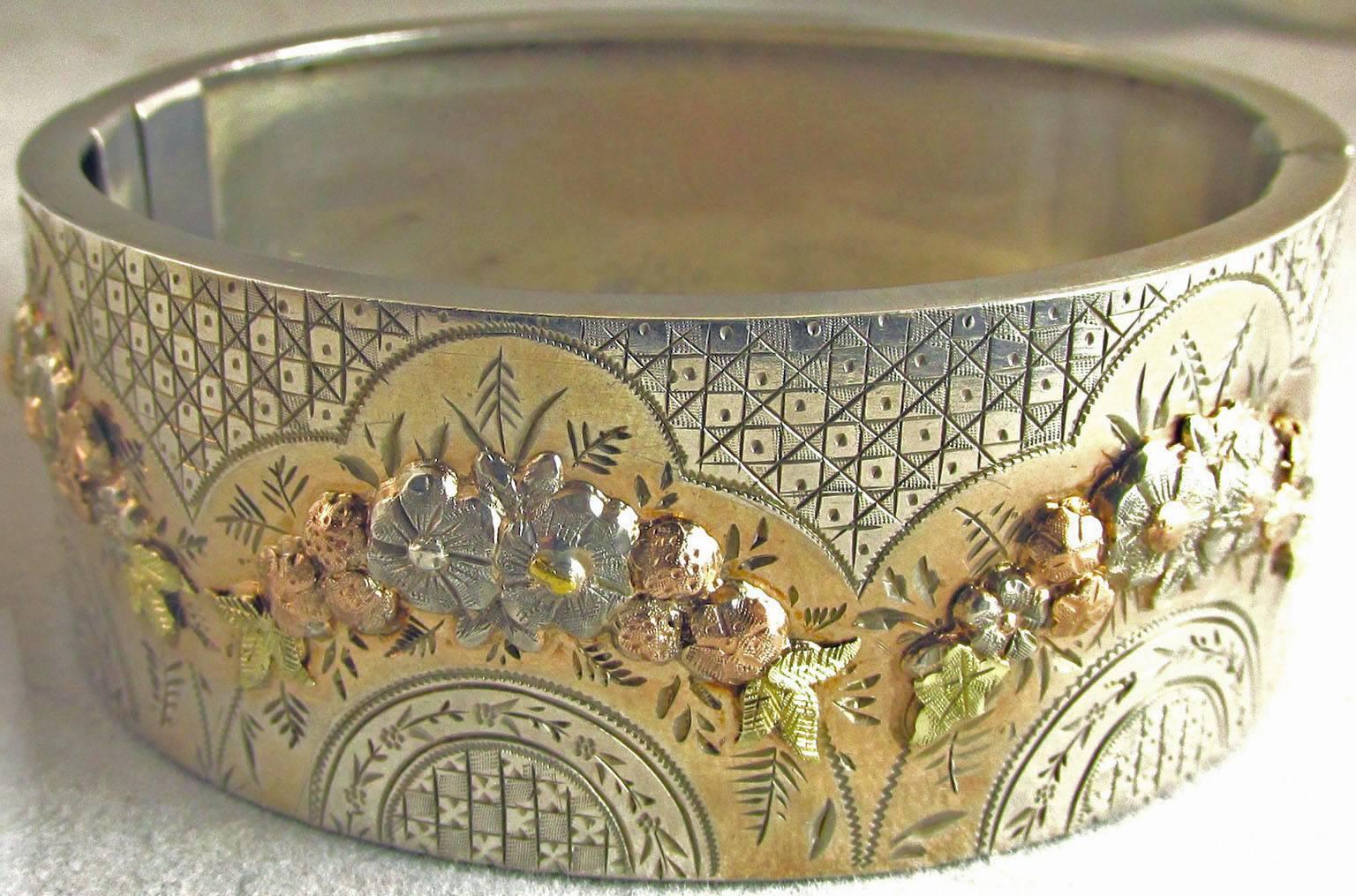 antique gold cuff bracelet