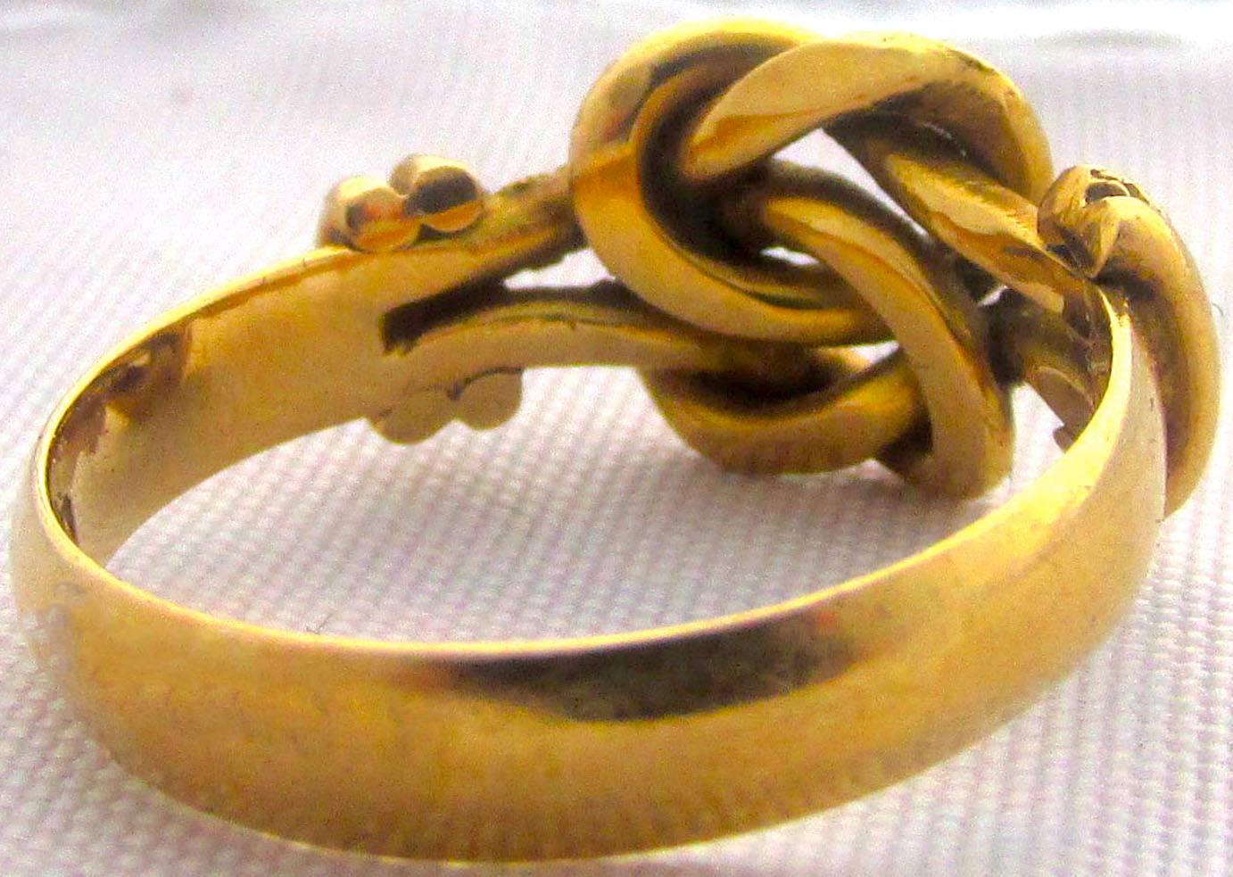Women's or Men's Antique Gold Knot Ring