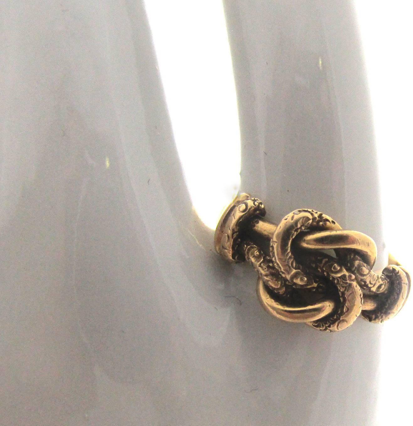 Antique Gold Knot Ring 4