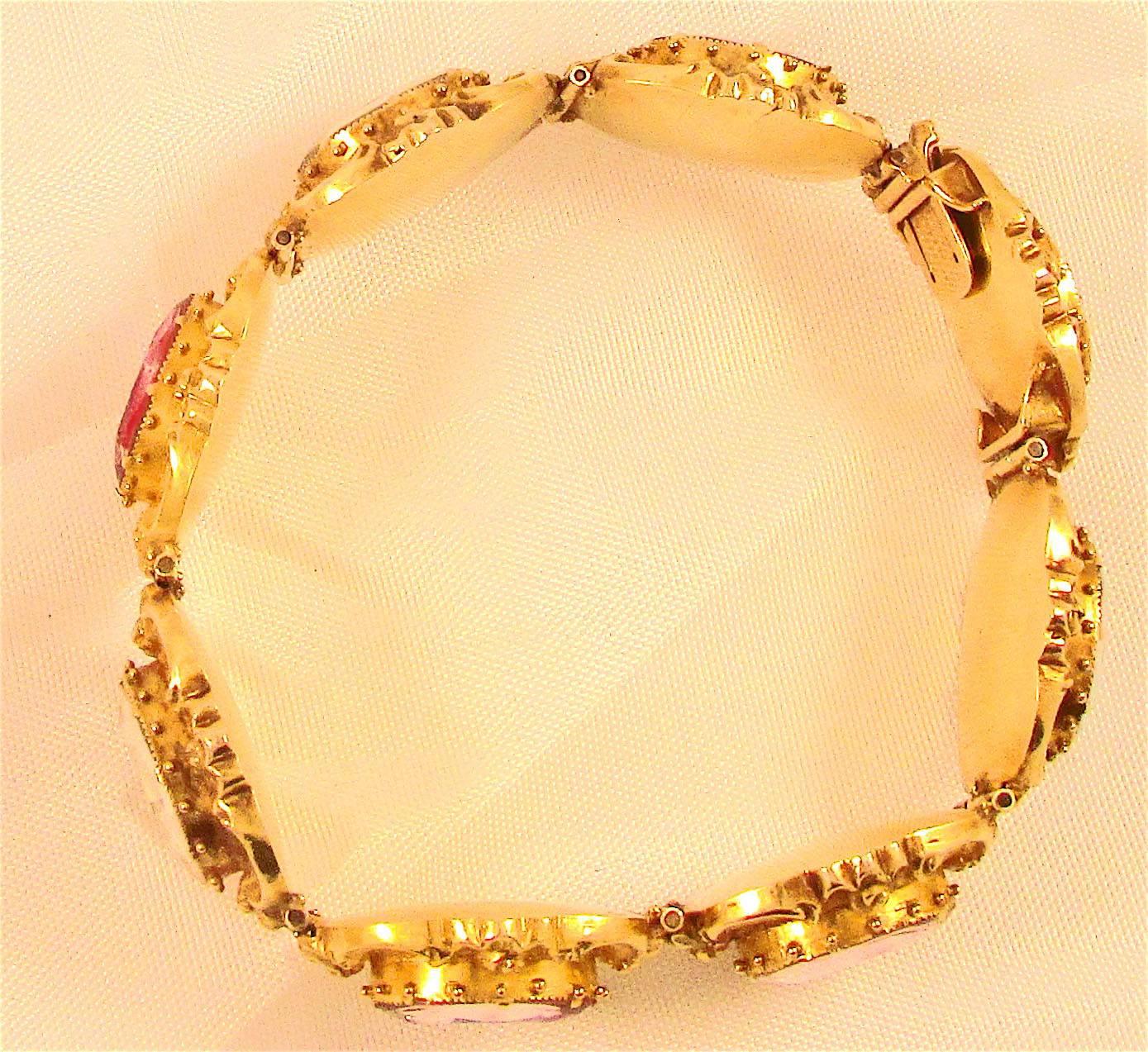 Gold and Rock Crystal Bracelet Circa 1830 In Excellent Condition In Baltimore, MD