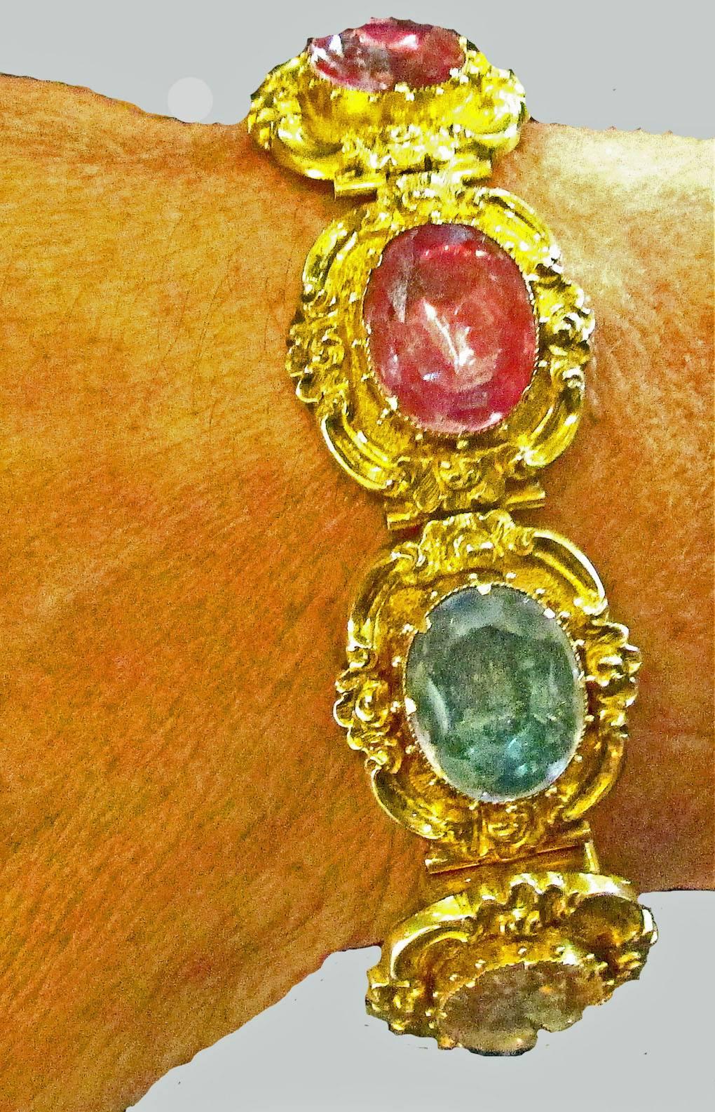 Women's Gold and Rock Crystal Bracelet Circa 1830