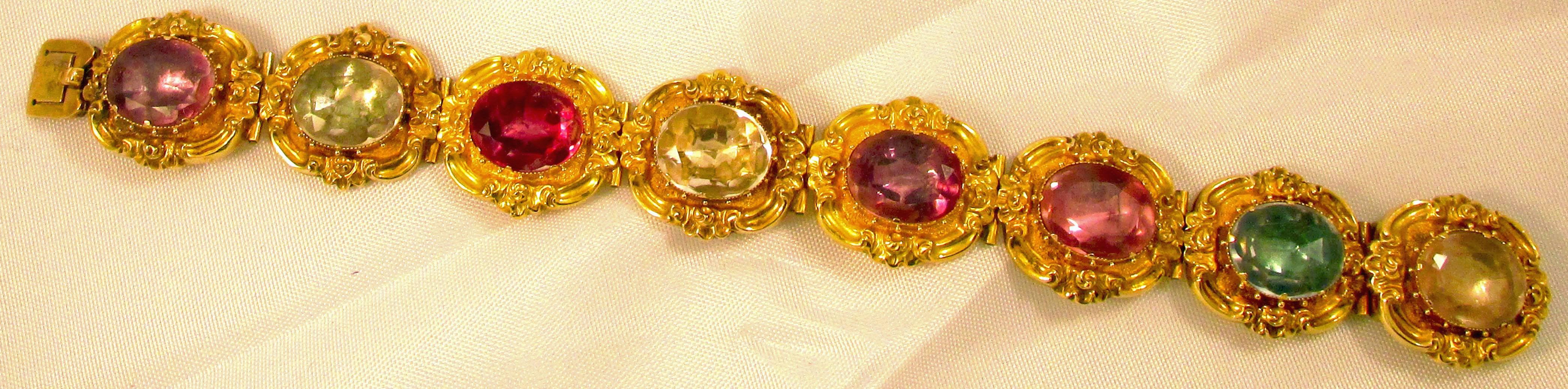 Gold and Rock Crystal Bracelet Circa 1830 3