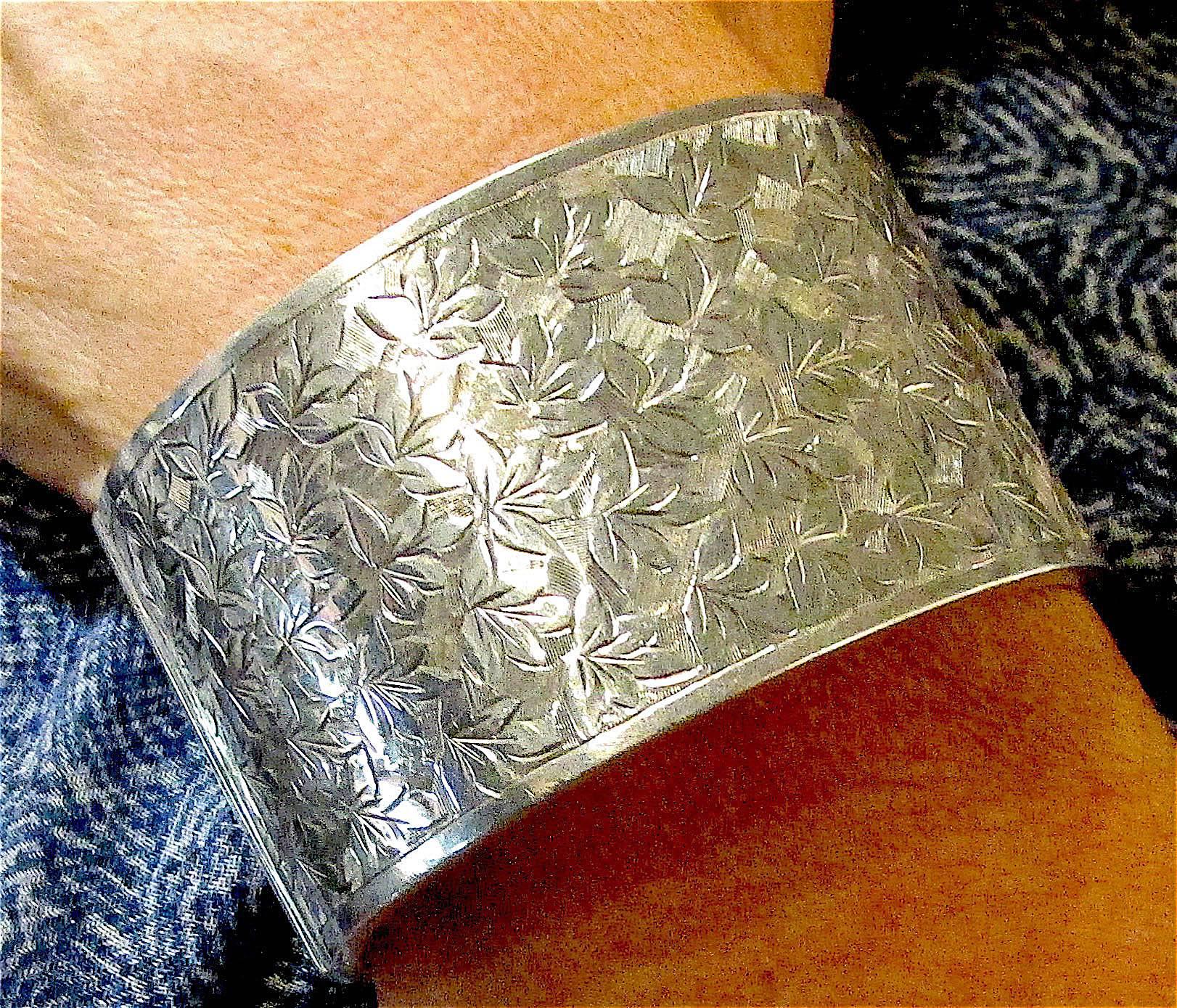 Antique Sterling Silver Cuff Bracelet 4
