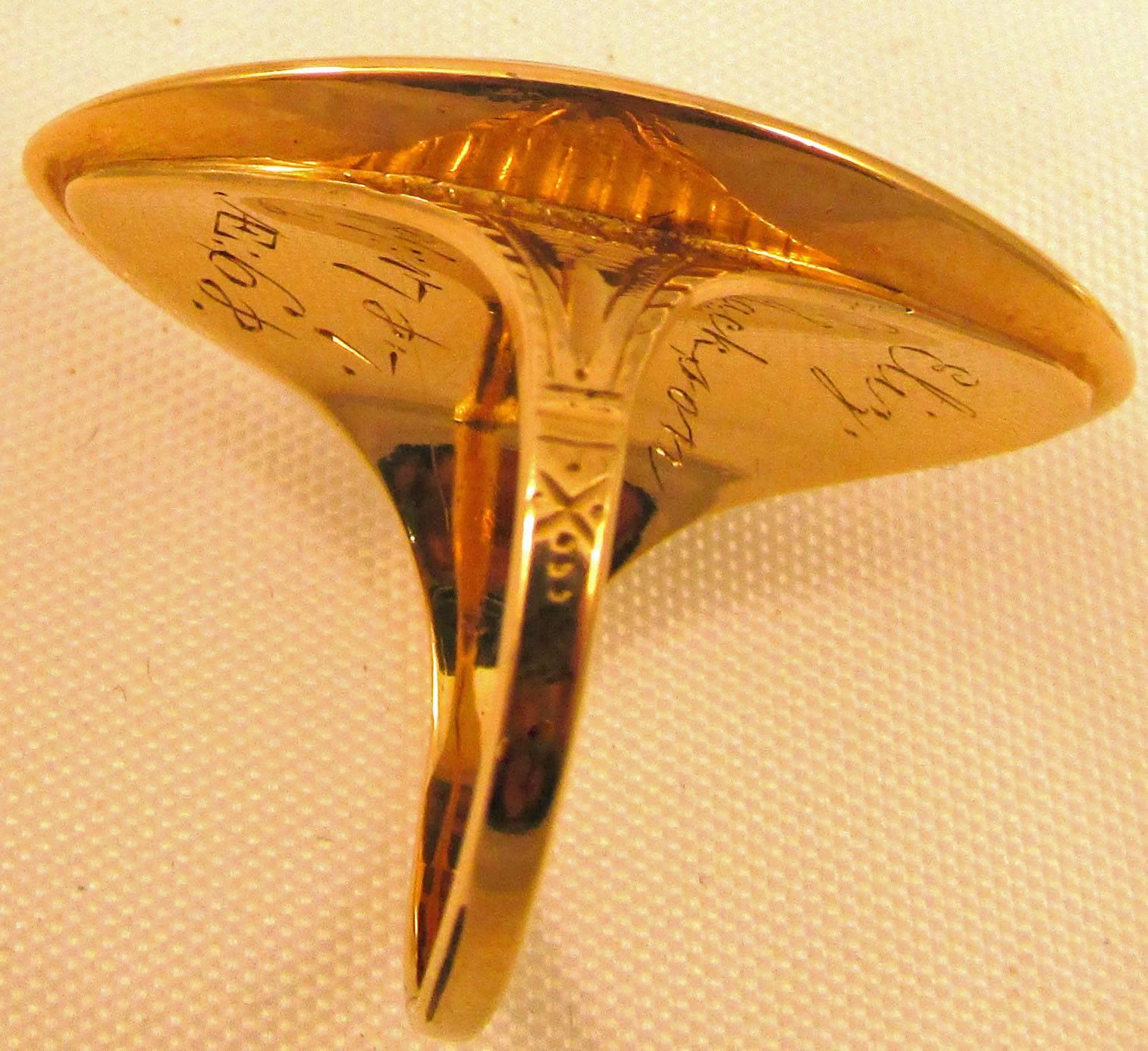 Antique Gold and Hair Memorial Ring 3