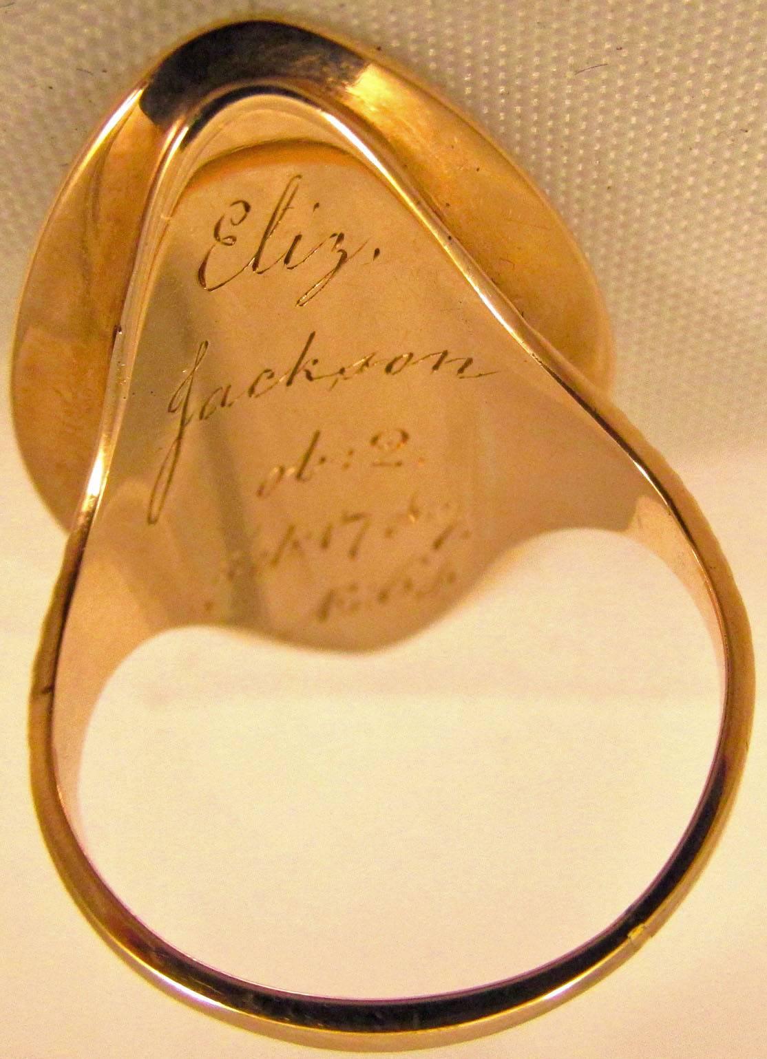 Antique Gold and Hair Memorial Ring 2