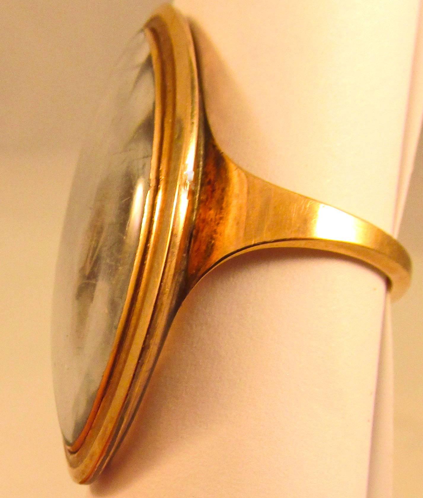 Women's Antique Georgian Gold and Hair Ring For Sale