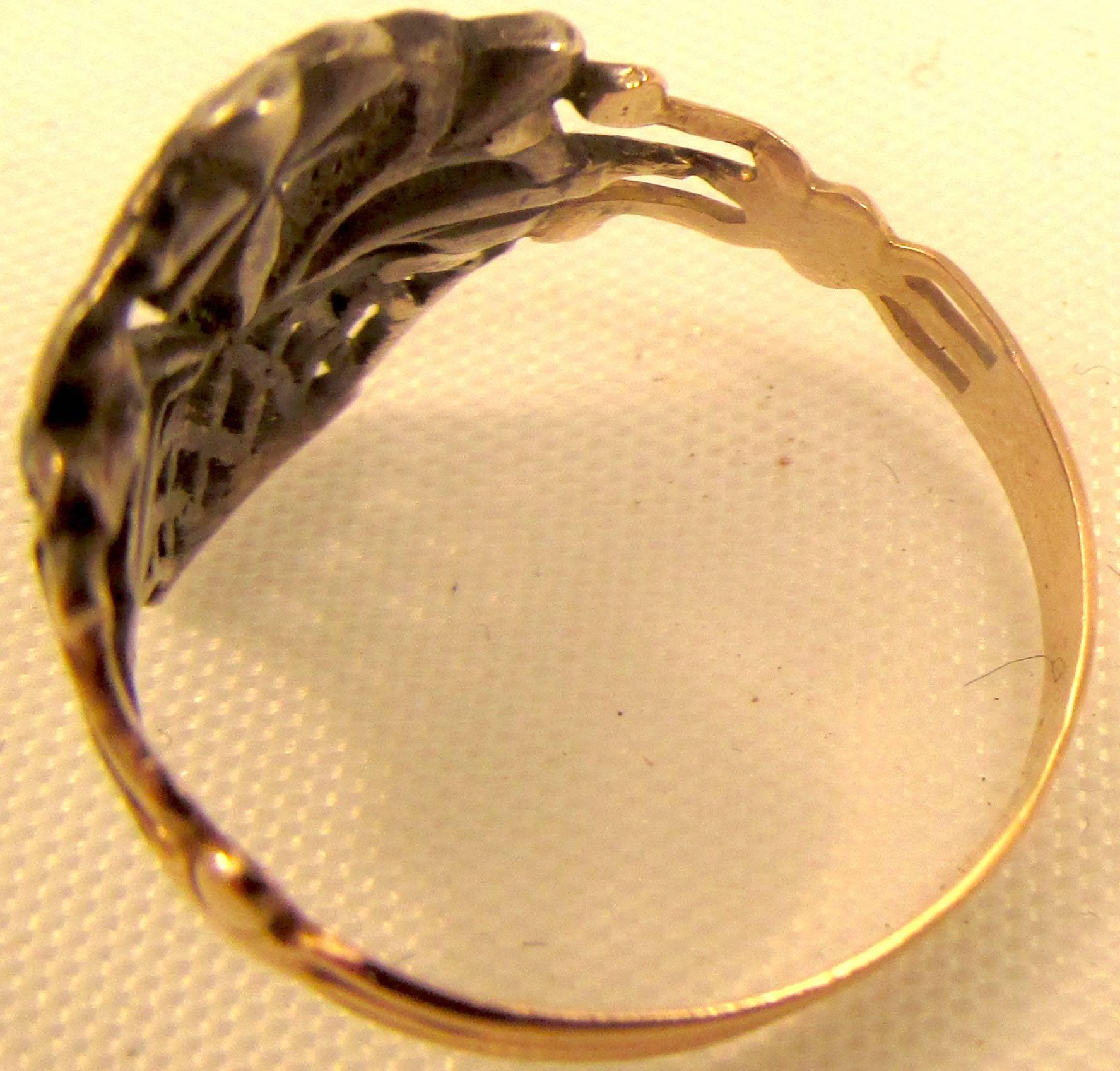 Antique Gold and Silver Giardinetti Ring 4