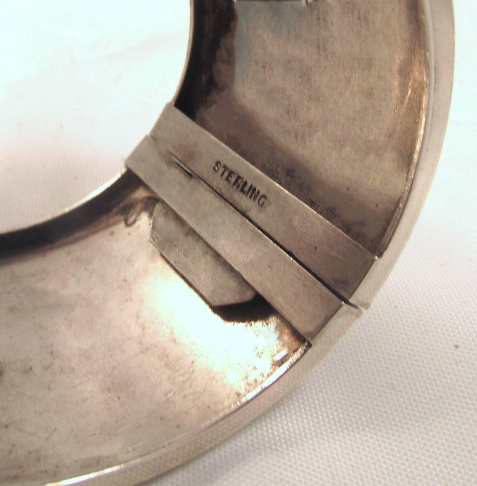 Women's Antique Sterling Silver Bangle Bracelet