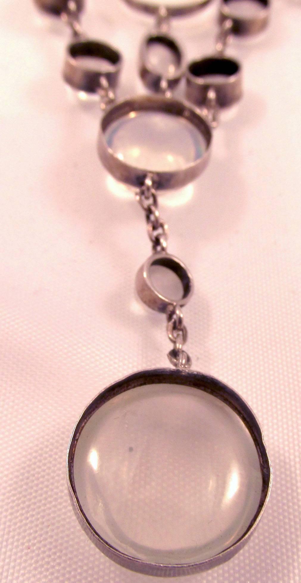 Antike Mondstein-Silber-Halskette  im Zustand „Hervorragend“ im Angebot in Baltimore, MD