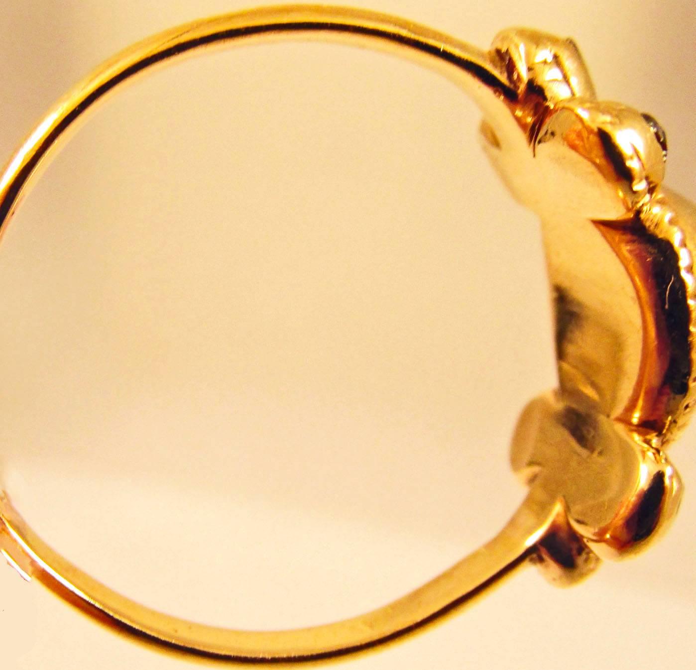 Antiker Diamant Gold Spanischer Ring Damen
