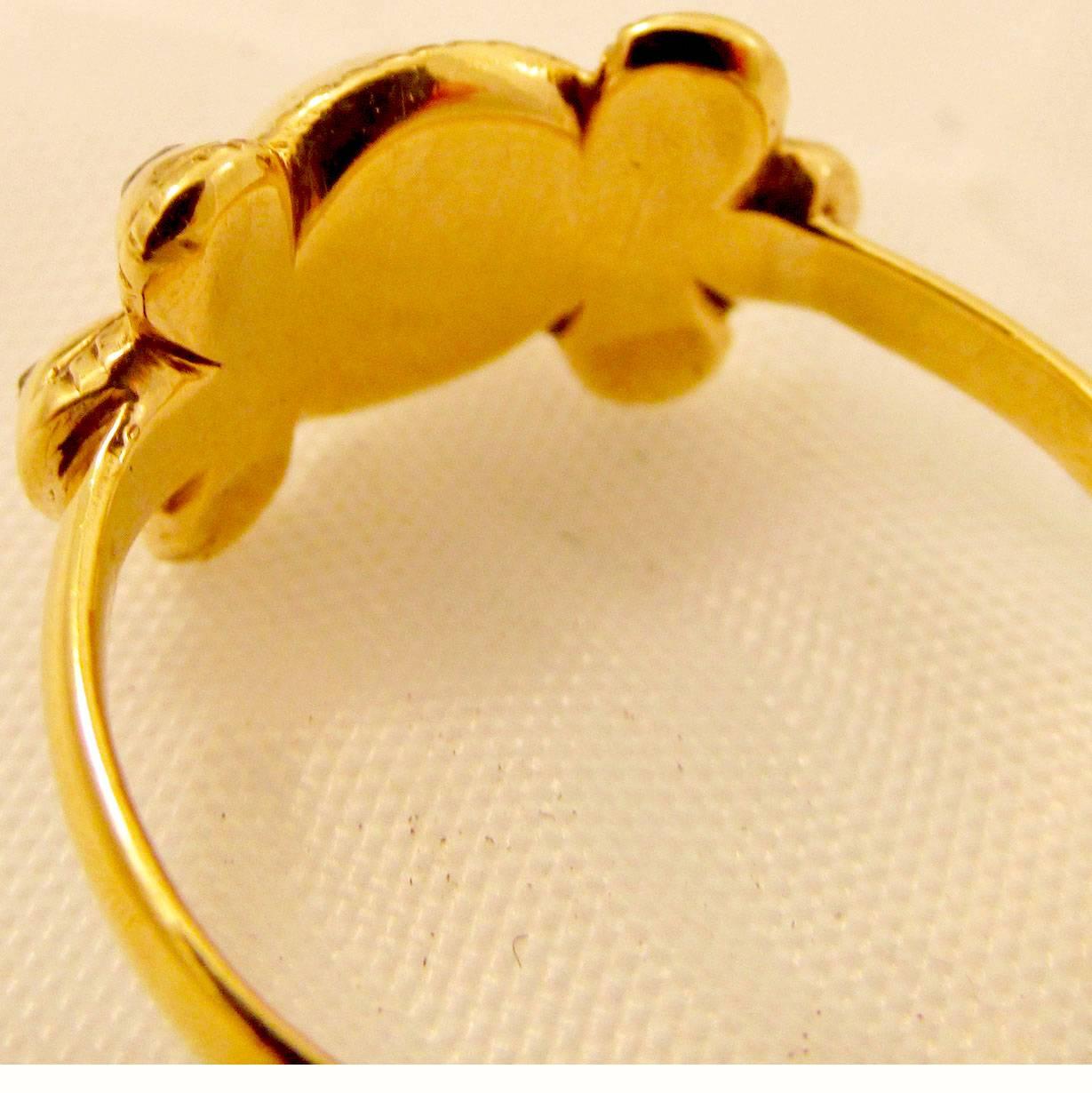 Antiker Diamant Gold Spanischer Ring 3