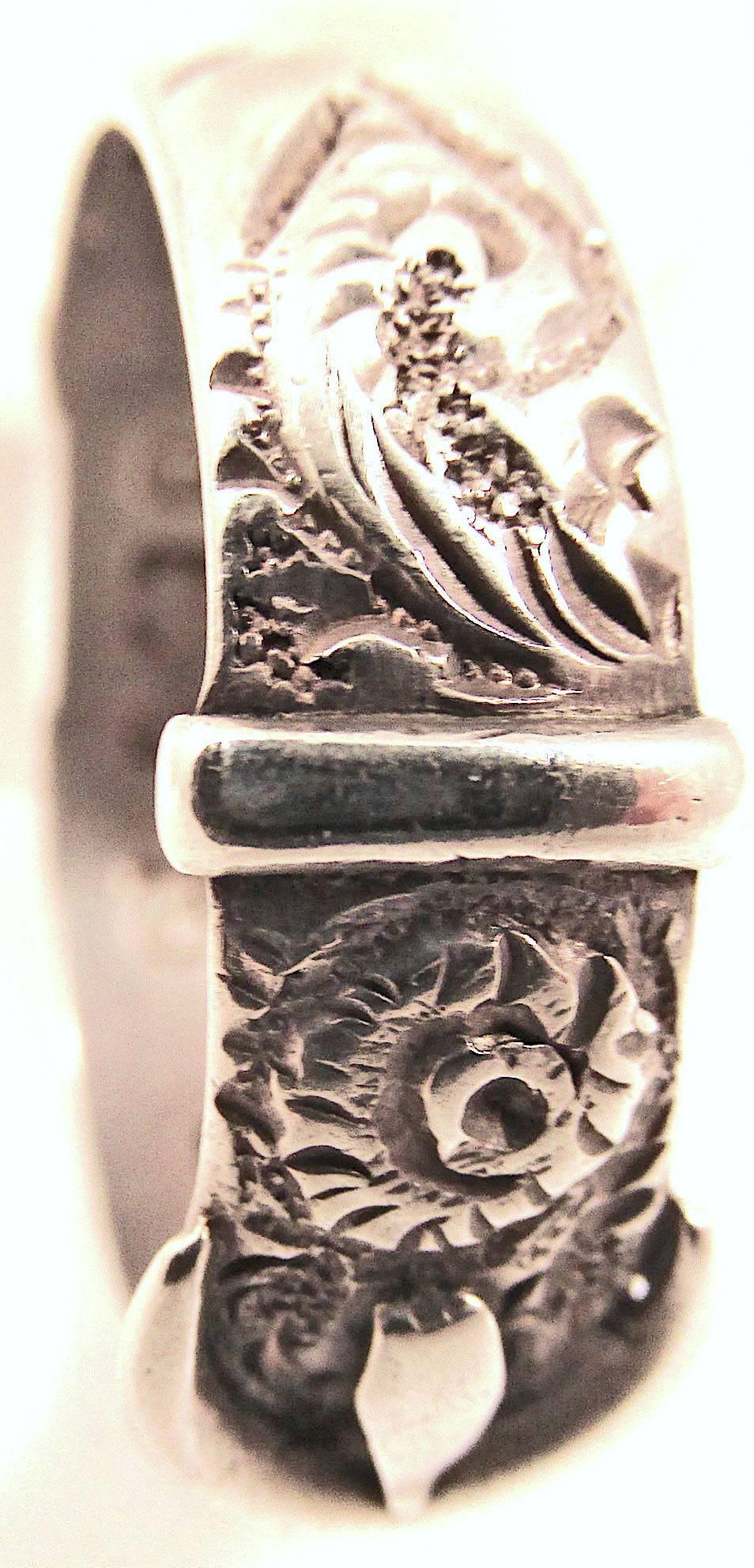 victorian silver buckle ring
