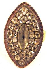 Antique Eighteenth Century Portuguese gold Paste Marquise Shaped Ring